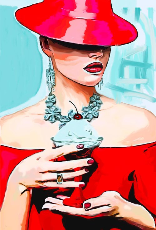 "#3 Elegant woman with a hat" by Sanja Jancic