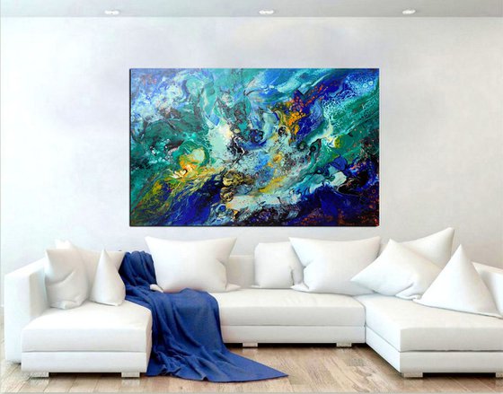 Large abstract painting art