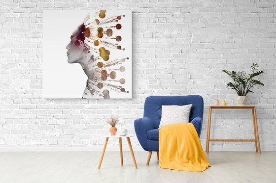 Nature collection Vol 27. Golden Balls. Art portrait on canvas