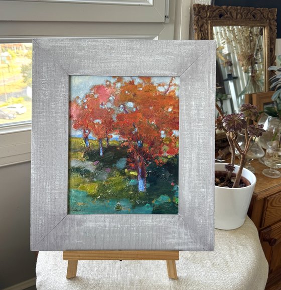 Abstract landscape: orange garden