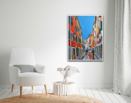 Mediterranean street / 90 x 70 x 0,1 cm