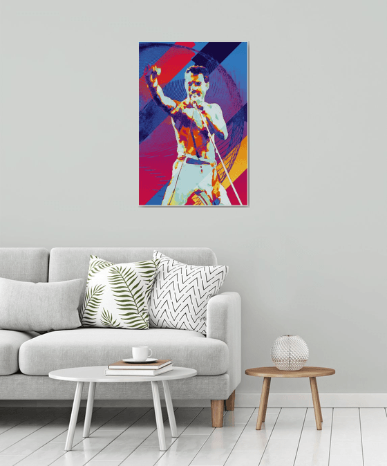 Freddie Mercury - Modern Poster 1 Stylised Large Art