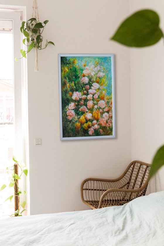 Framed impressionistic work Waltz of the Flowers