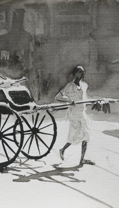 Kolkata Rickshaw puller #2 by Ramesh Jhawar