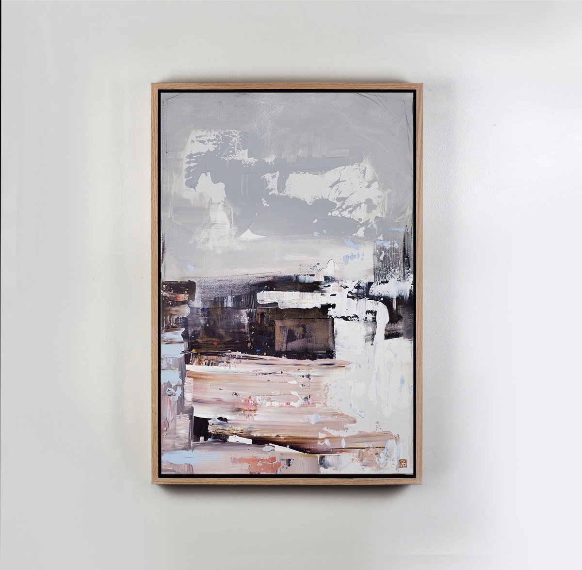 Abstract Acrylic Painting By Novi Lim, 26 X 38", Scenic Ride, Original Artwork