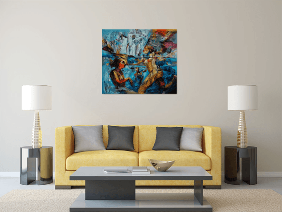 Over the blue mirror