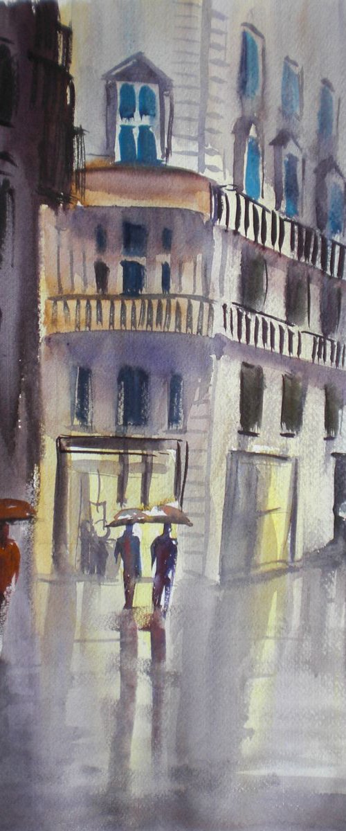 walking in a rainy day 3 by Giorgio Gosti