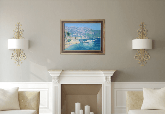 Yachts in the Turunc Koyu harbor