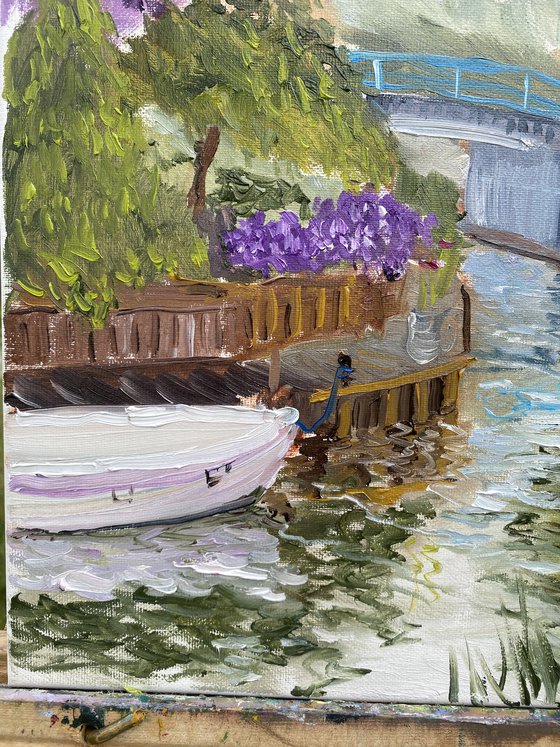 Canal in Dutch town