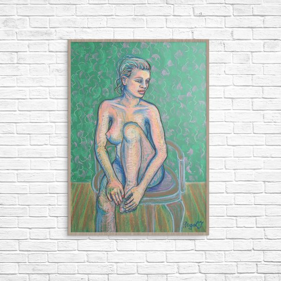Girl on a chair - Female Nude