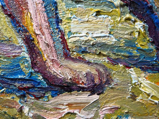 Original Oil Painting Cat