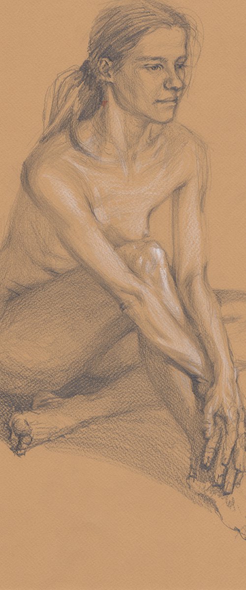 SEXY EROTIC SKETCH OF WOMAN by Samira Yanushkova