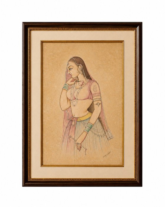 Royal Lady Portrait on Wasli