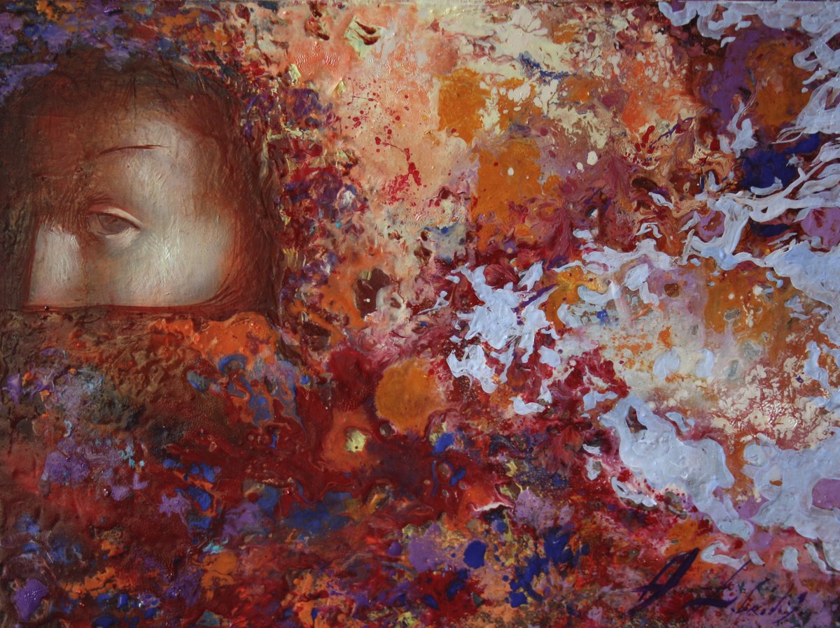 Impressionistic Portrait Oil Painting By Alexandr Dobrodiy, 16 X 12, Autumn Portrait, Original Artwork