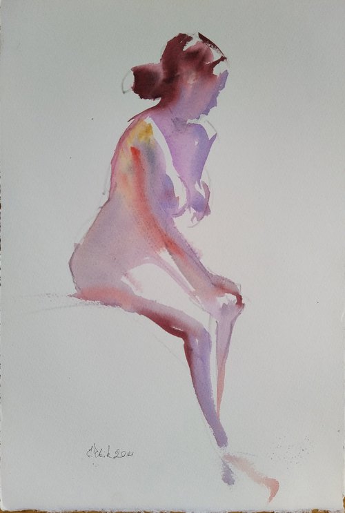 NUDE.07 20210907 ("Sitting nude lady") by Irina Bibik-Chkolian