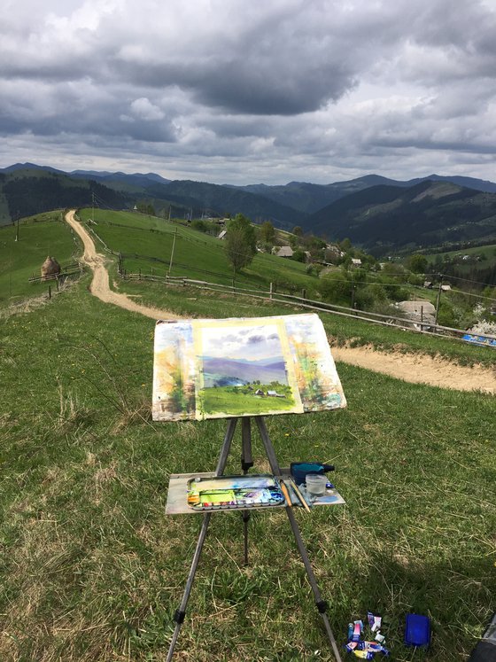 Sketch in the Carpathians