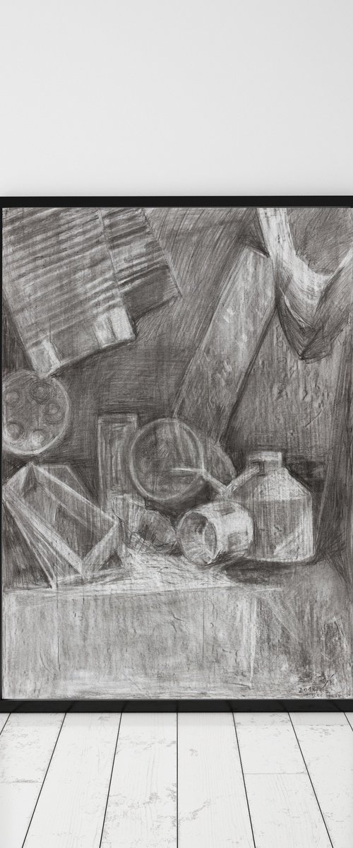 Still Life with Baking Tins by Pamela Rys