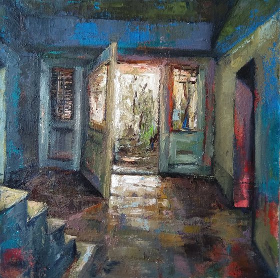 Room(50x50cm, oil painting, ready to hang)