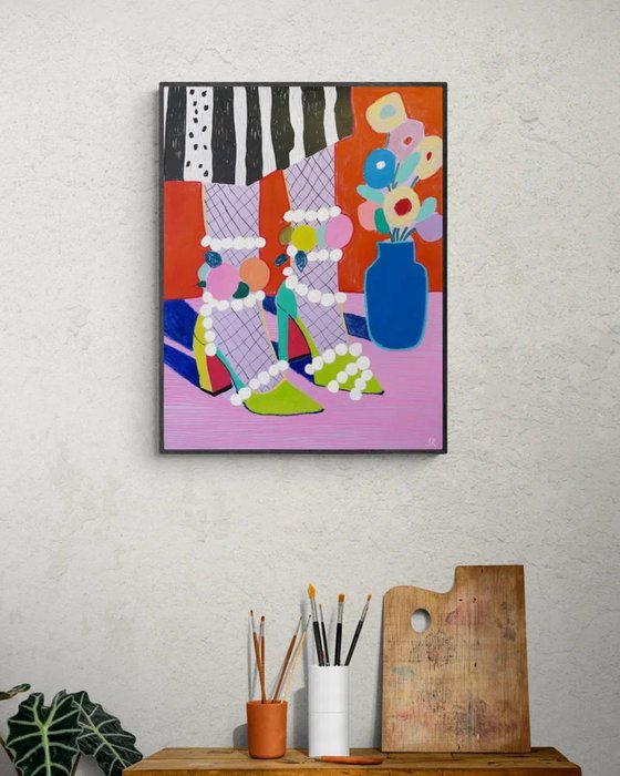 Fauvist Green High Heels