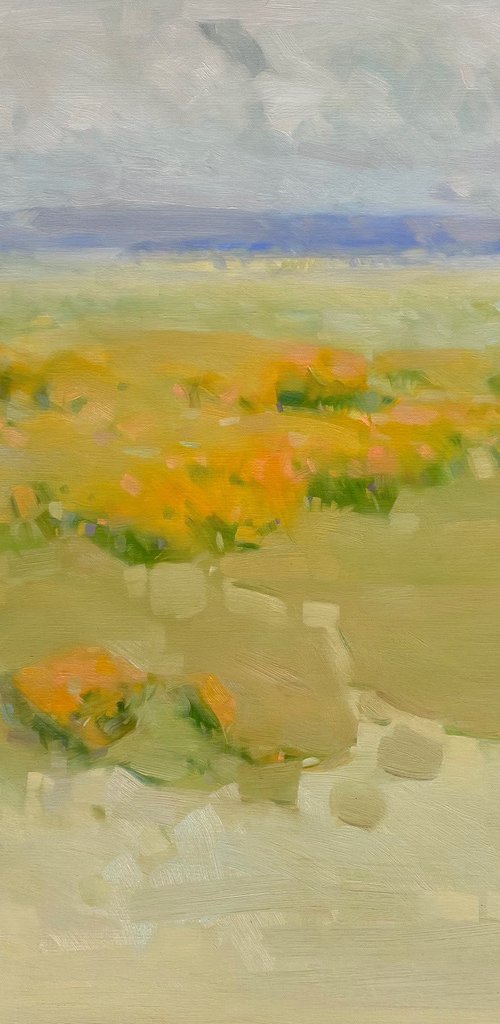 Flowers Valley, Original oil painting, Handmade artwork, One of a kind by Vahe Yeremyan