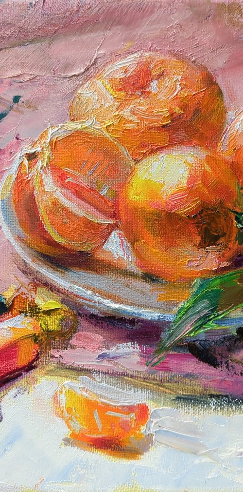 Tangerines and candies by Helen Shukina