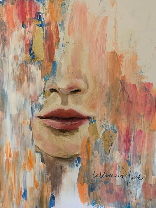 Abstract lips by Vandana Mehta