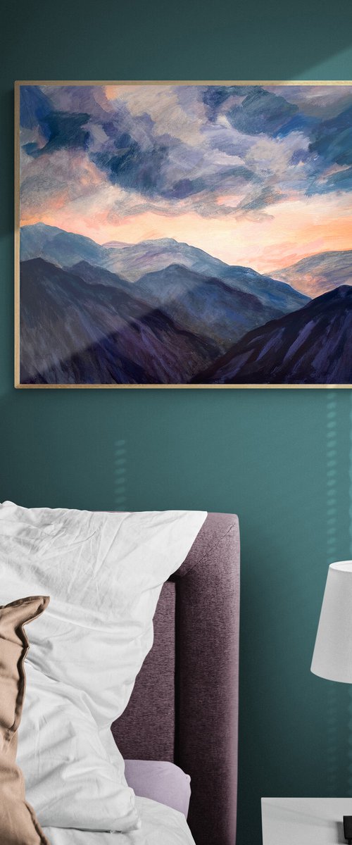 "MOUNTAINS SUNRISE" by Olga Gamy