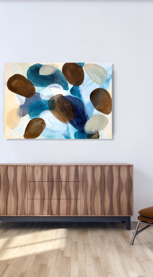 Light Blue gray shapes by Marina Skromova