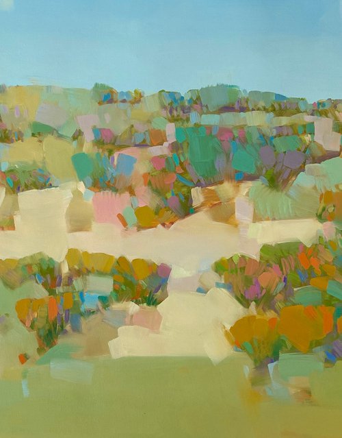 Autumn Valley, Original oil painting, Handmade artwork, One of a kind by Vahe Yeremyan