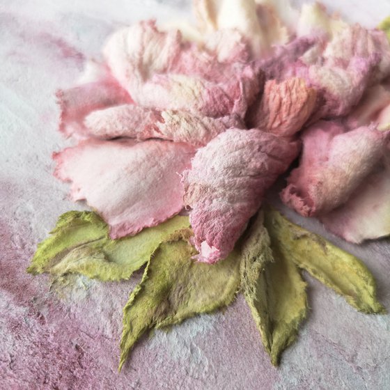 3D floral sculprure painting "Peony"