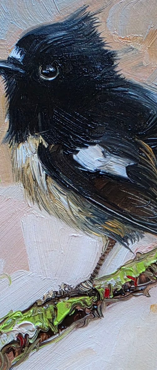 Tomtit Bird by Nataly Derevyanko