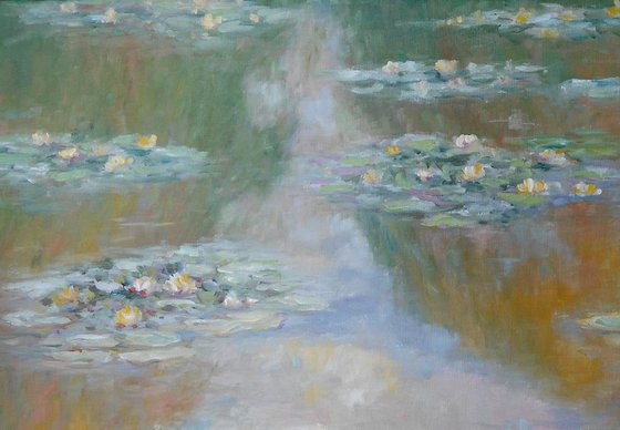 Replica of Monet's water lilies