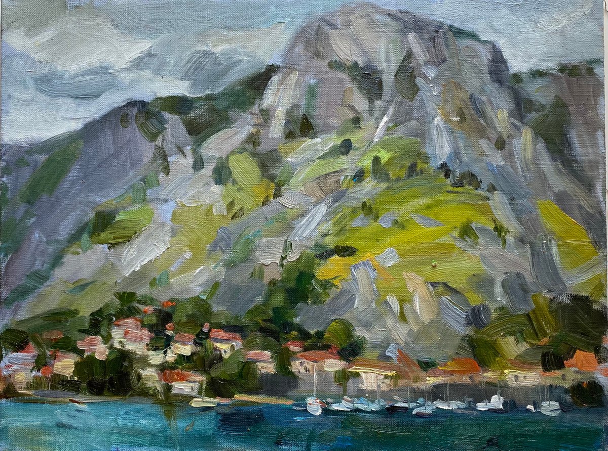 View on old Kotor | 38x50 cm cm oil painting on canvas by Nataliia Nosyk