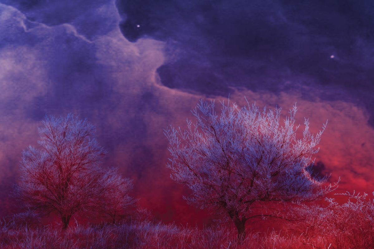 Illustrative Landscape Photograph By Srdjan Jevtic, 39 X 26", Strangers In The Night, Original Artwork