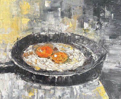 Still life - omelet by Narek Qochunc