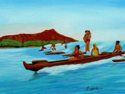 Surfing Hawaii by Dunphy Fine Art