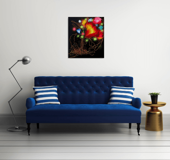 "Temptation" Abstract Painting on canvas