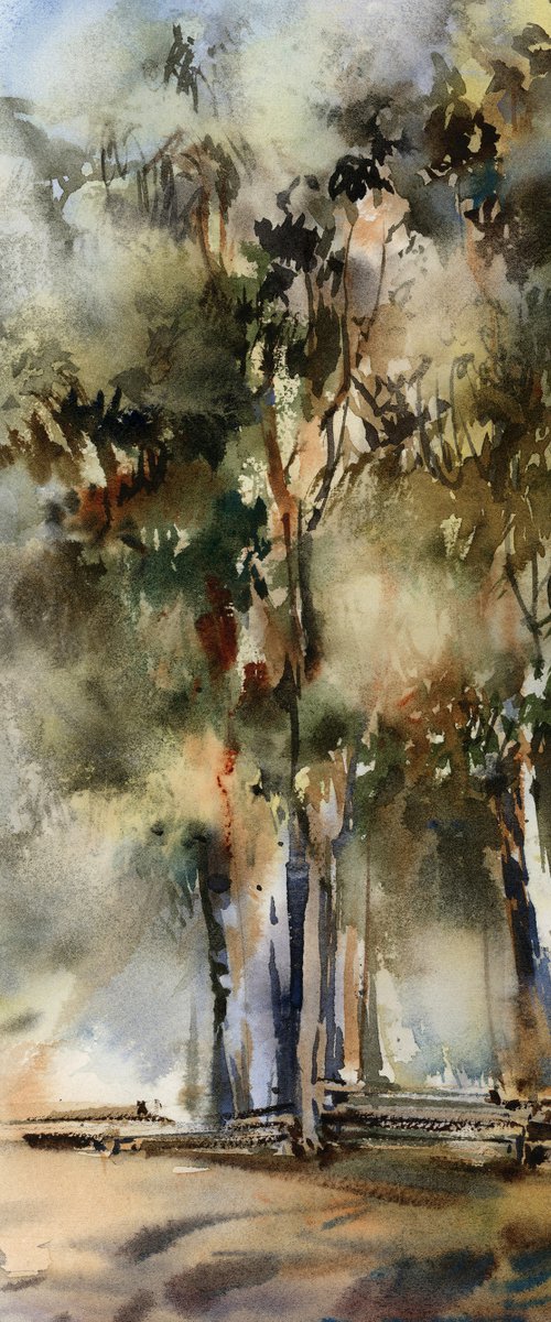 Landscape with Eucalyptus Trees by Sophie Rodionov