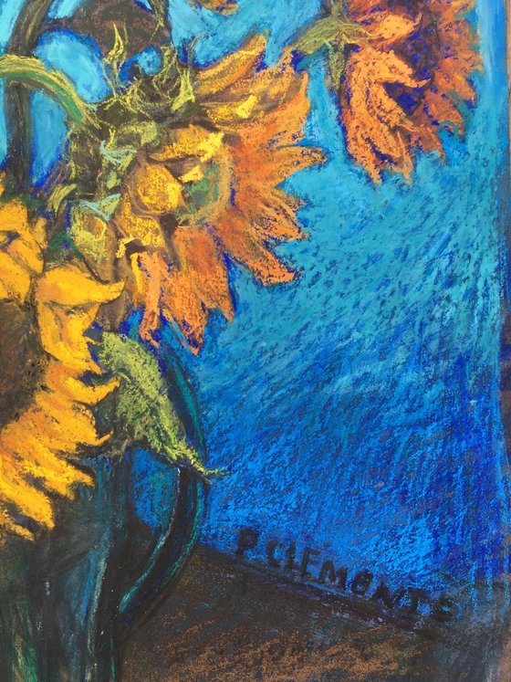 Sunflowers Van Gogh influence