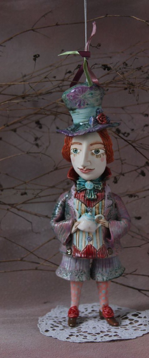From the Alice in Wonderland. The Hatter.  Wall sculpture by Elya Yalonetski by Elya Yalonetski