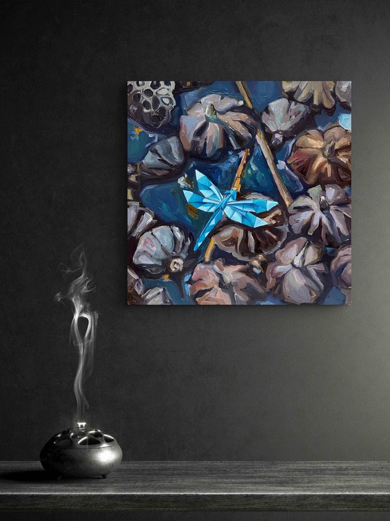 Blue dragonfly