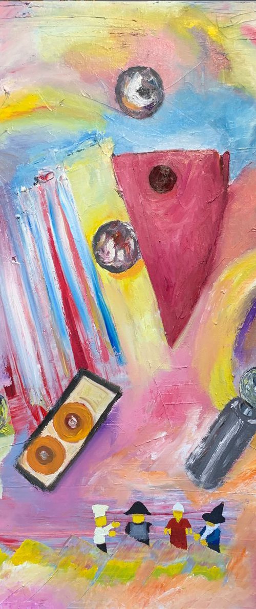 Pinballs Fish And Lego Men by Ryan  Louder