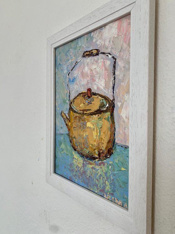 Golden teapot