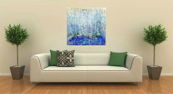 Finding a safe port (n.345) - 95,00 x 90,00 x 2,50 cm - ready to hang - acrylic painting on stretched canvas