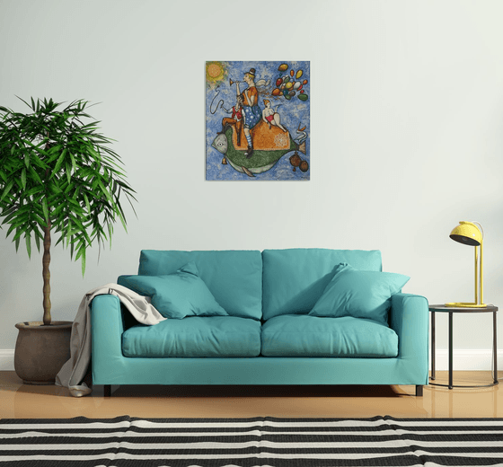 Travelers 70x80cm ,Acrylic/canvas