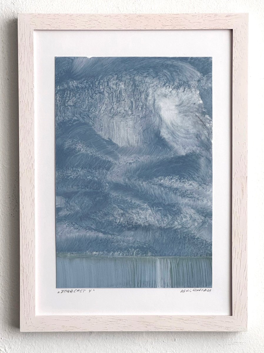 Organic Landscape Oil Painting By Katrin Roth, 8 X 12", Forecast 4, Original Artwork