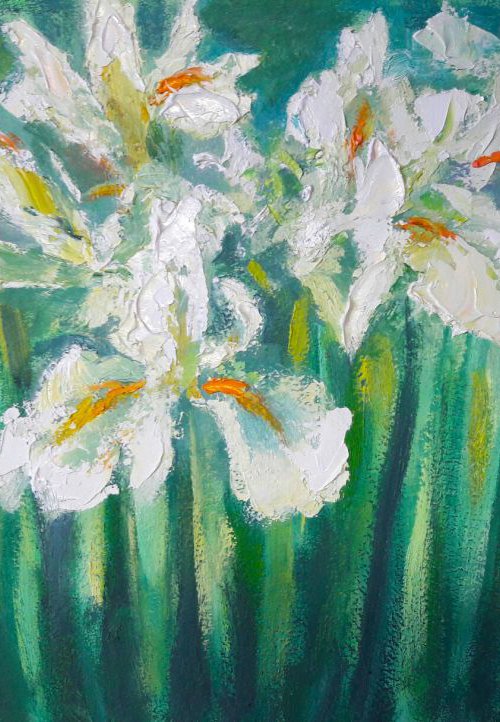 Irises from the daughter by Irina Sergeyeva