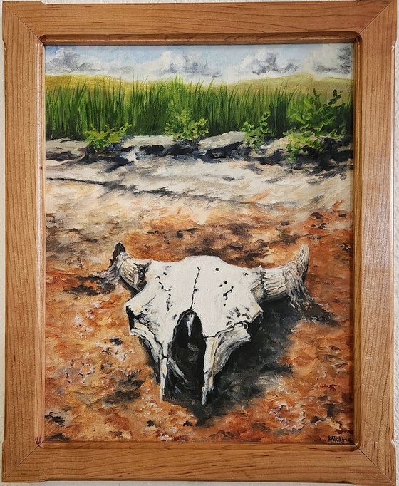 "Washichu" - Landscape - Buffalo - Skull