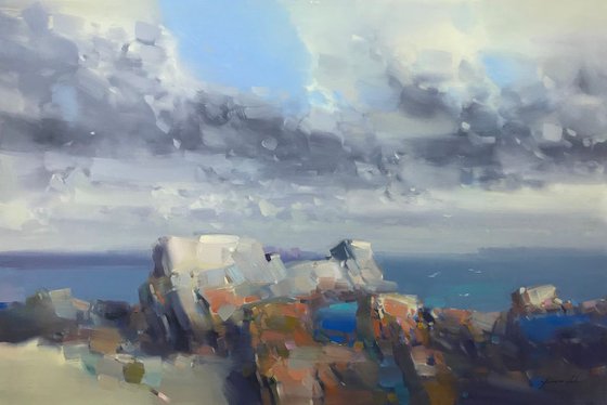 Big Sur, Original oil painting, Handmade artwork, One of a kind