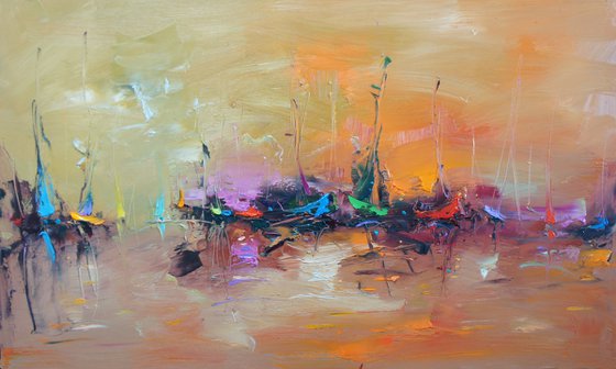 Summer mood, Abstract Landscape Painting